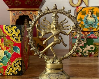 Mehrunnisa Handcrafted Dhokra Brass Natraja Ganesha Sculpture MEH2229 Mehrunnisa Handcrafted Dhokra Brass Natraja Ganesha Sculpture MEH2229