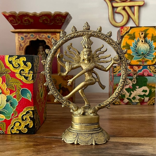 Shiva Nataraja Statue en laiton 16 cm