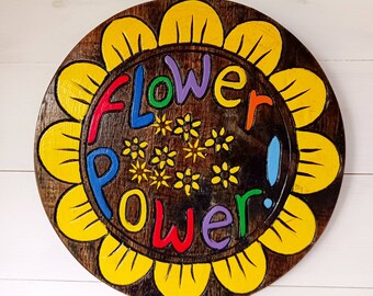 Plaque murale Flower Power