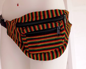 Rasta Hip Bag Festival Bum Bag | 3 zipped Compartments