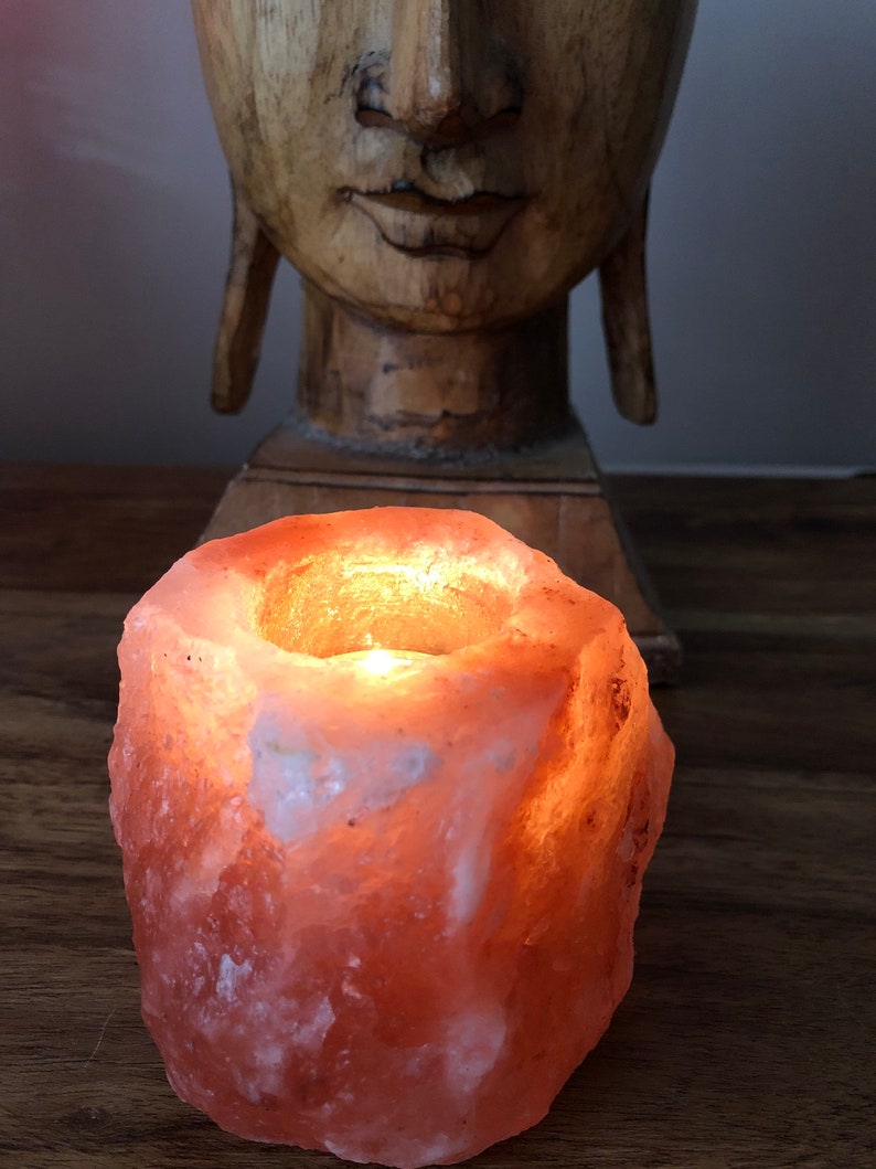 Himalayan Salt Tealight Candle Holder Etsy