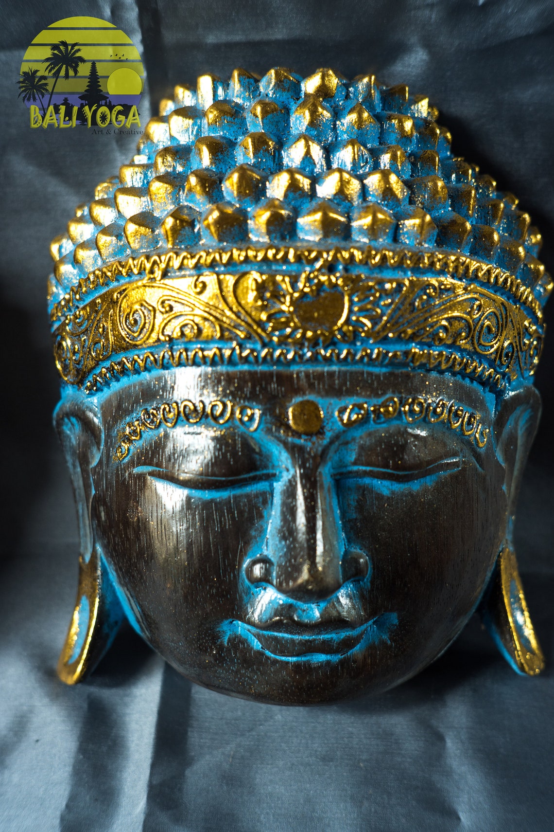 Wooden Buddha Face Mask Sculpture Made in Bali 100 Handmade Etsy