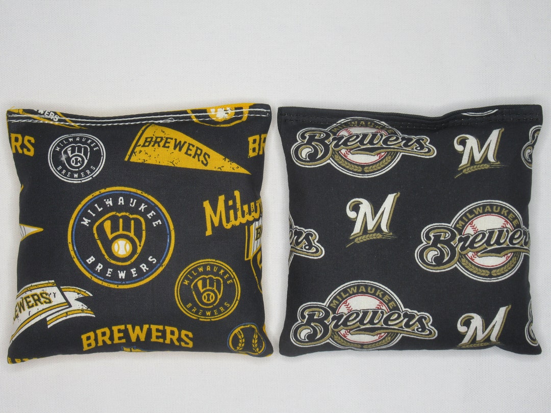 Set of 8 Cornhole Bags Milwaukee Brewers Baseball Retro Vintage Series ...