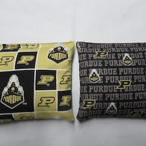 Set of 8 Cornhole Bags Purdue Boilermakers University Handmade MADE in the USA