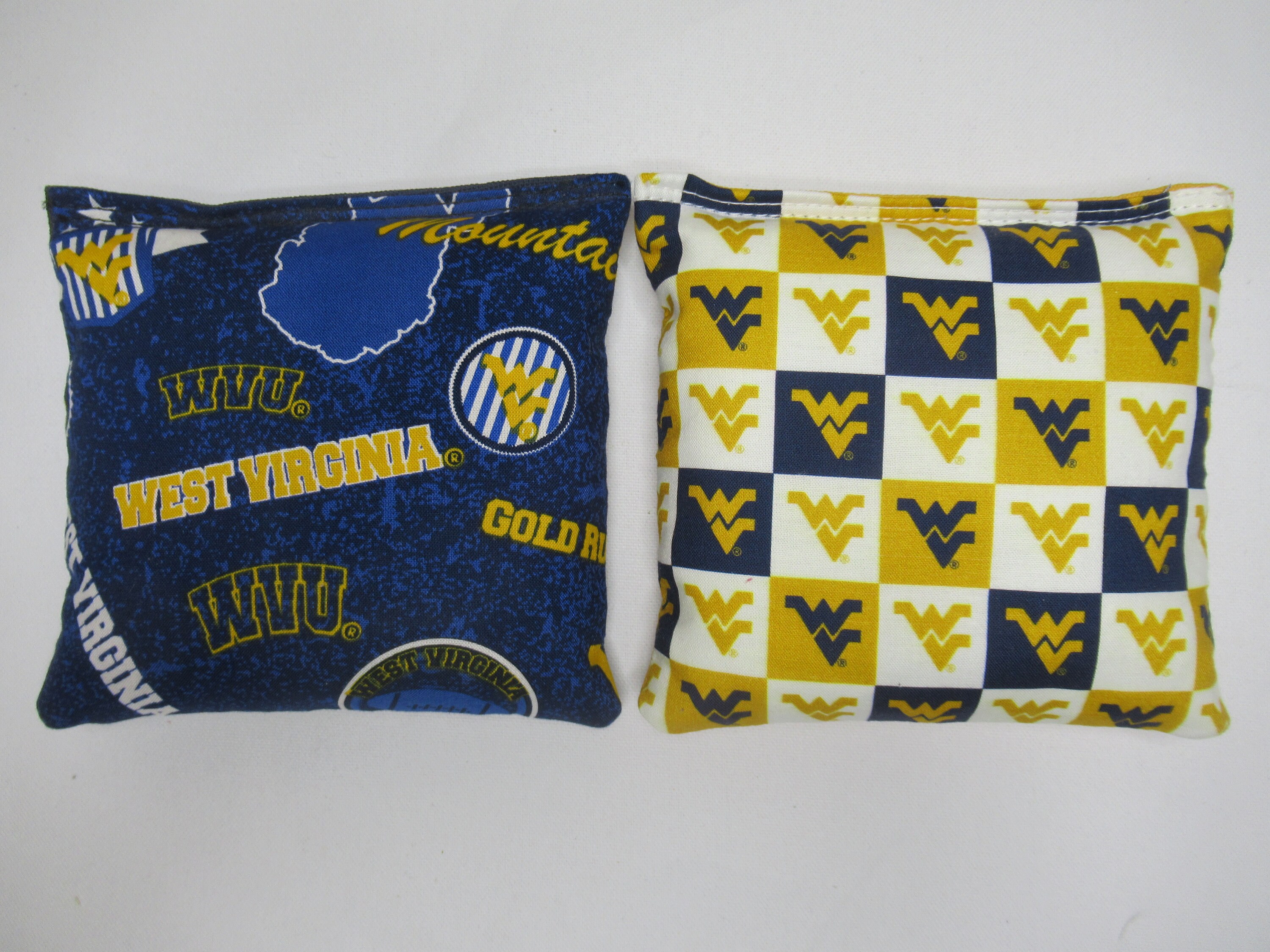 West Virginia Mountaineers Solid Rosewood All-Weather Cornhole Set