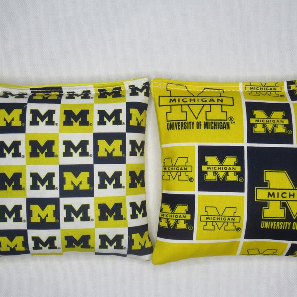 MICHIGAN WOLVERINES CORNHOLE BEAN BAGS SET DI 8 CORN HOLE BAG - Foto 7