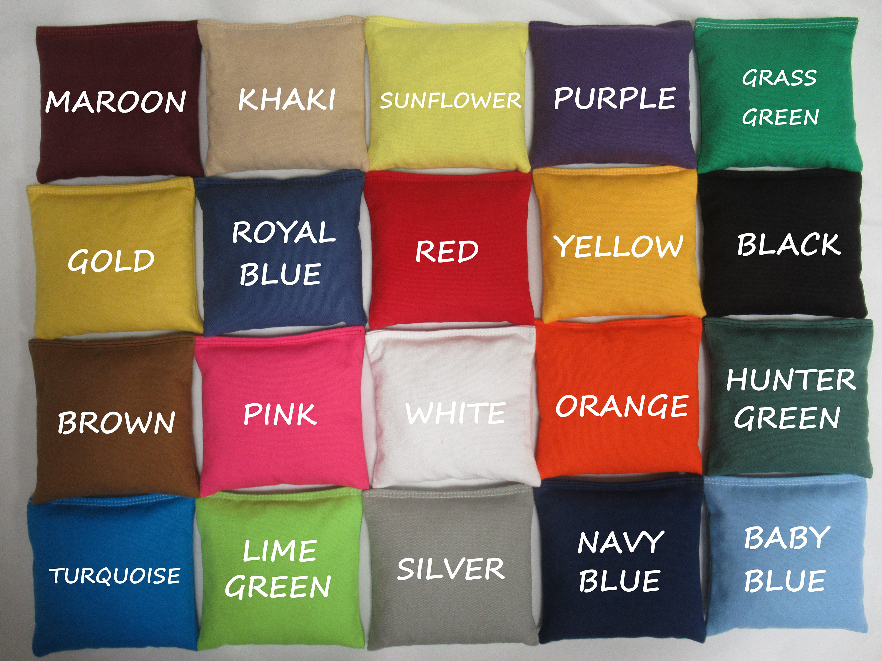 Set of 8 Cornhole Bean Bags Pick Your 2 Colors Handmade MADE in the U…