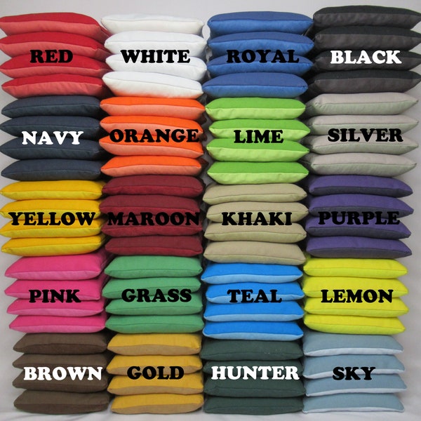 PRO Stick n Slick Set of 8 All Weather Resin Filled Weatherproof Dual Stop n Go Cornhole Bean Bags Pick Your 2 Colors w Matching SUEDE!!!