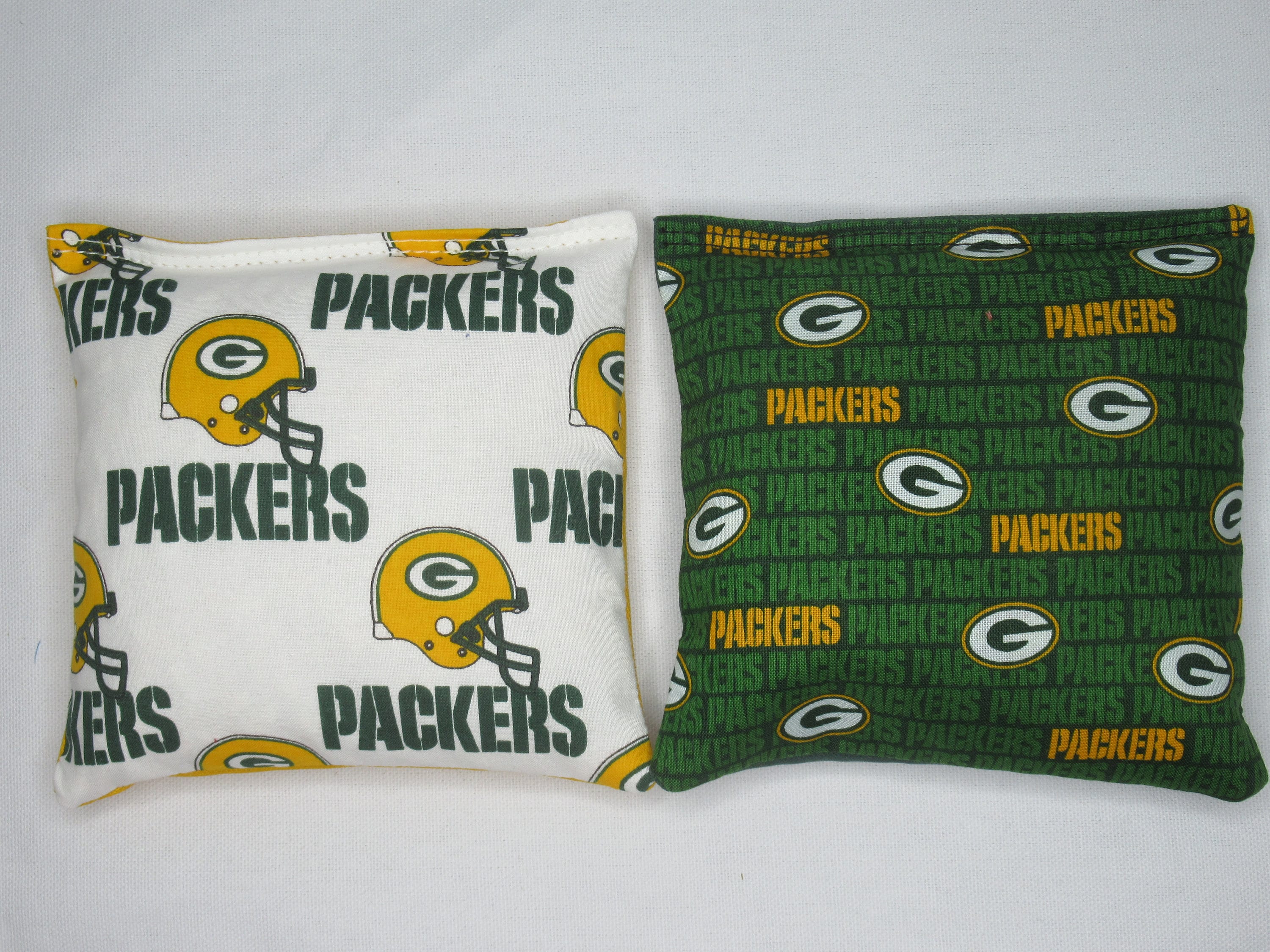 Green Bay Embroidered Cornhole Bags set of 8 Corn Hole with Storage Bag 