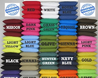 Set of 8 Cornhole Bean Bags Pick Your 2 Colors Handmade MADE in the USA Free Shipping
