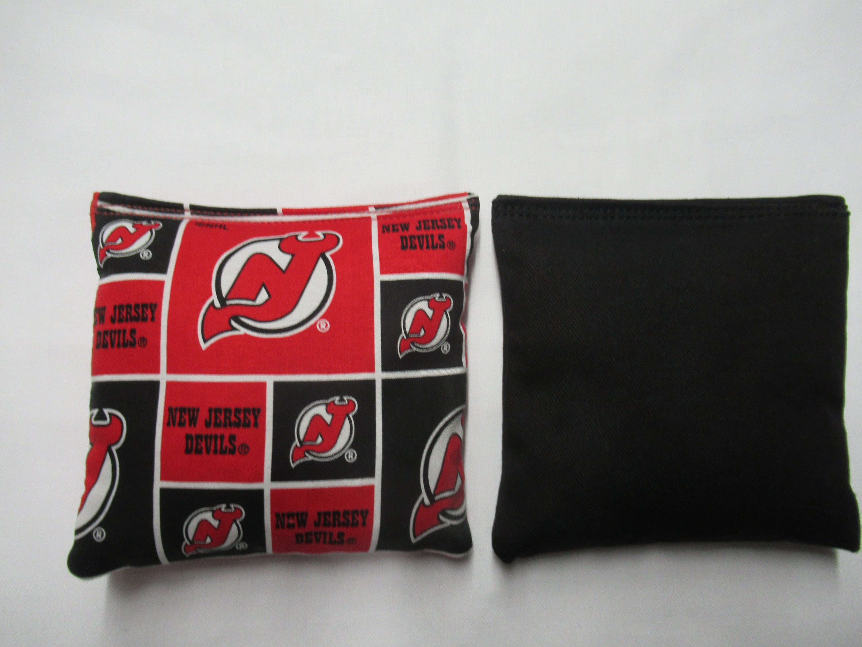 Set of 8 Cornhole Bags NJ New Jersey Devils Hockey Handmade MADE in the USA