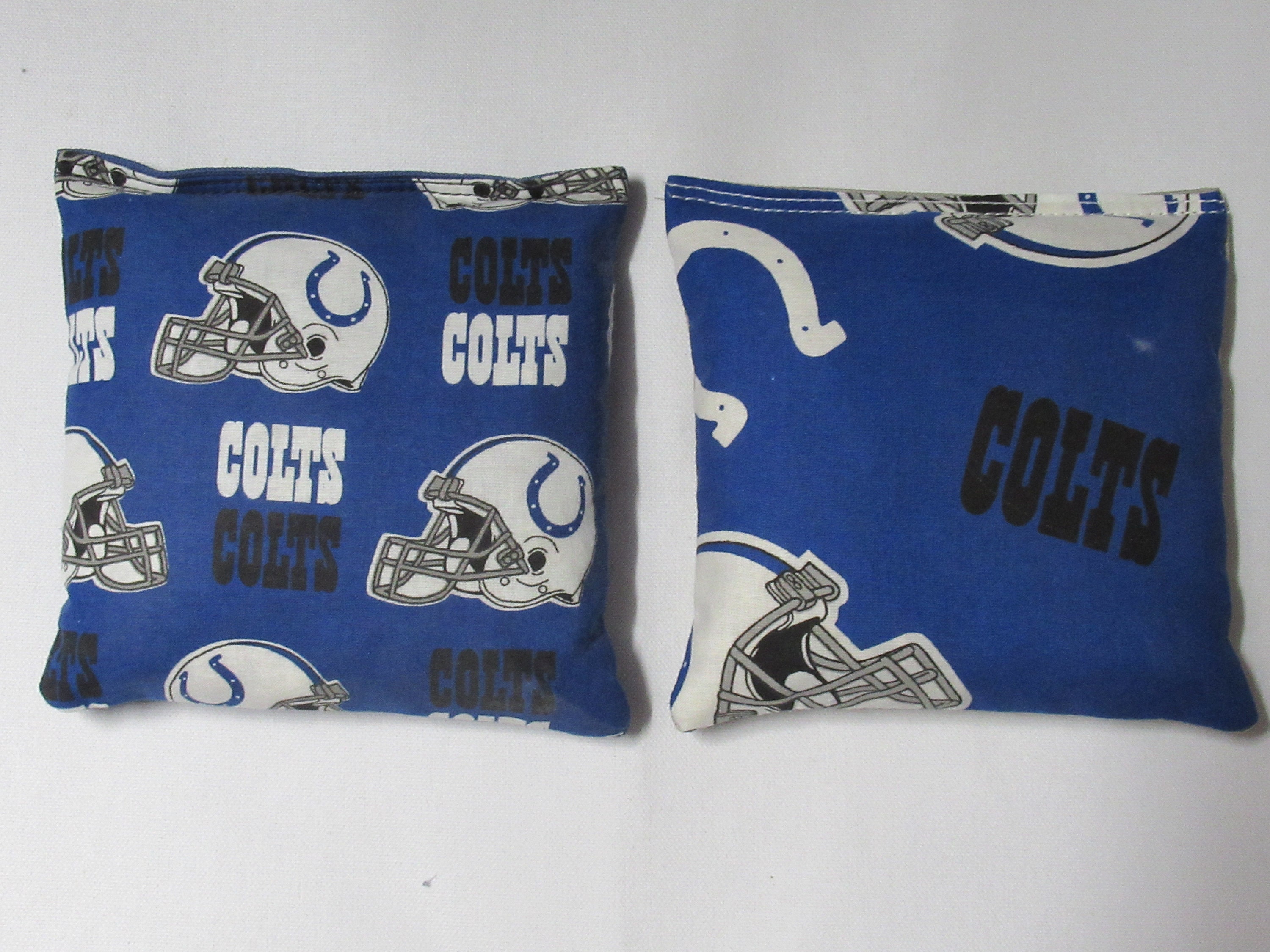 Cornhole Bean Bags w INDIANAPOLIS COLTS Fabric 8 ACA Regulation Game Toss Bags 