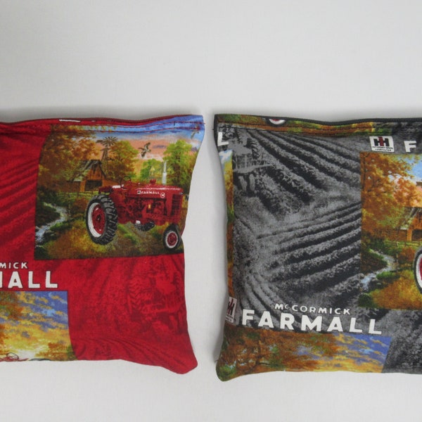 Set of 8 Cornhole Bags International Harvester IH FARMALL Farming Tractor Country Handmade Made in the USA