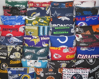 Set of 8 Cornhole Bags Pick Your Teams Handmade MADE in the USA Free Shipping!