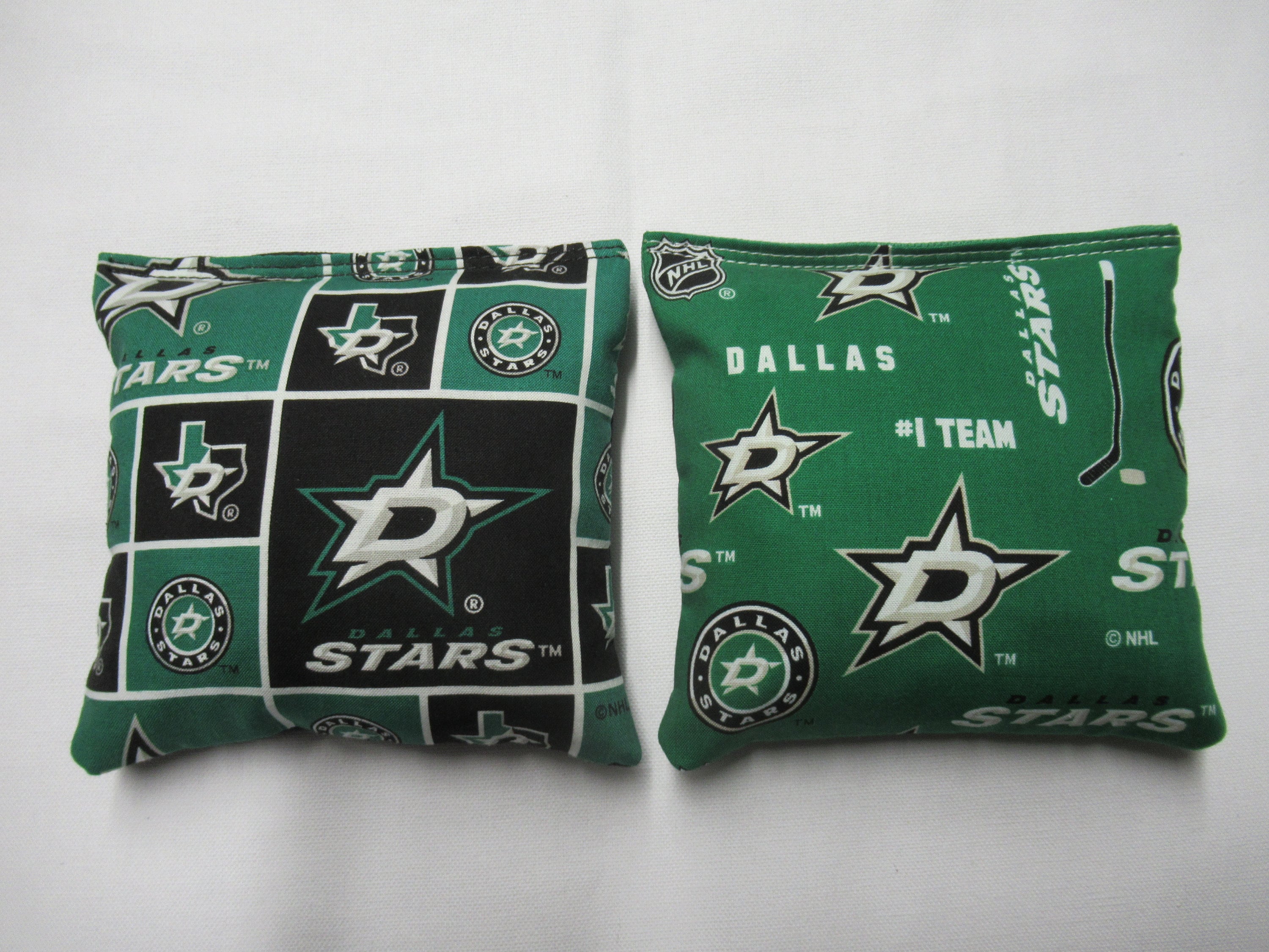 Set Of 8 Dallas Stars Hockey Cornhole Bean Bags *FREE SHIP* 