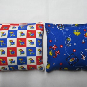 Set of 8 Cornhole Bags Kansas Jayhawks KU University Handmade MADE in the USA