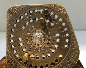 Brass Plated Julian Calendar Replica - Helios Coin, Made in Greece
