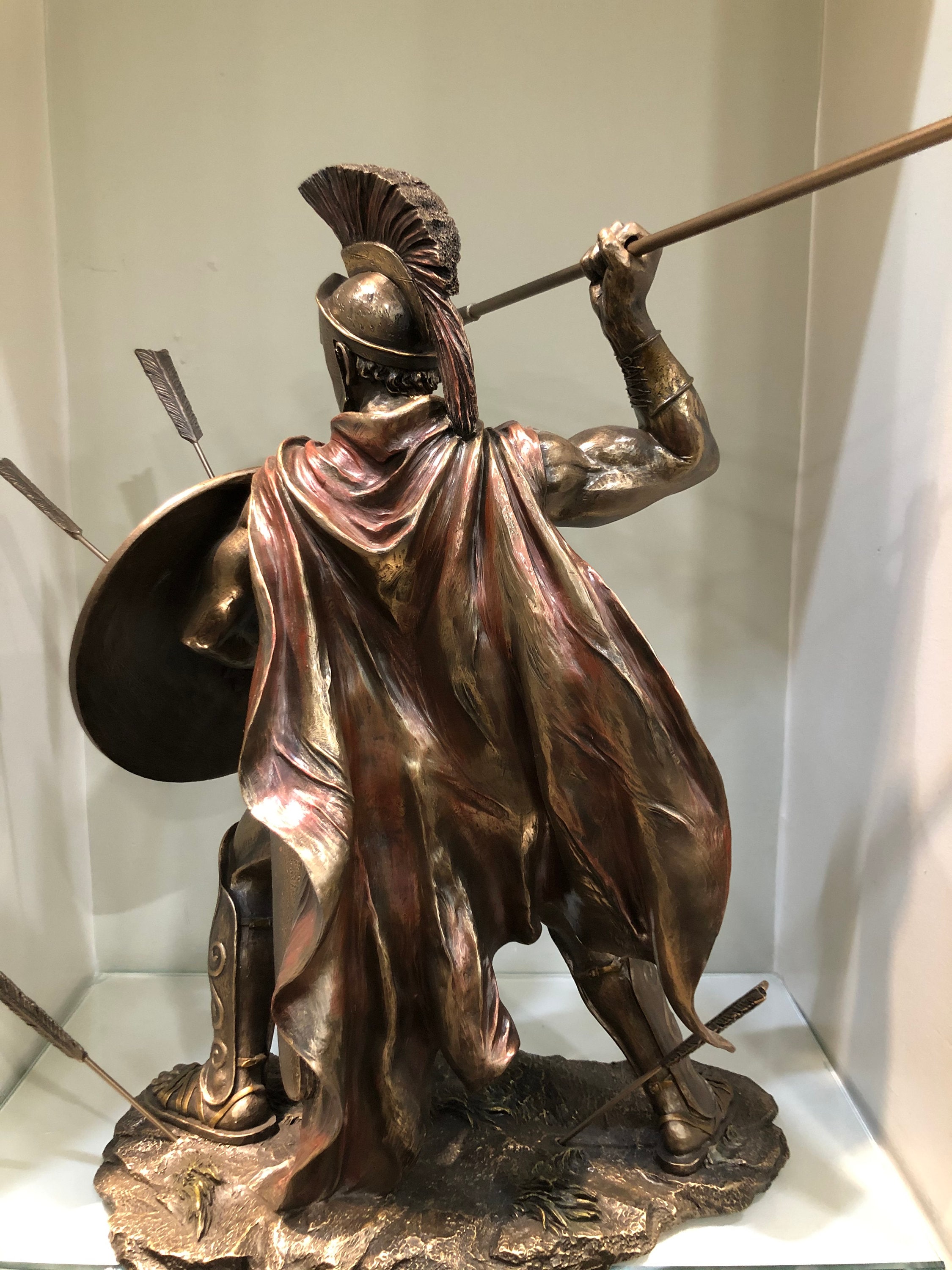 古代ギリシア スパルタ王 戦士 レオニダス ブロンズ風彫像 彫刻 