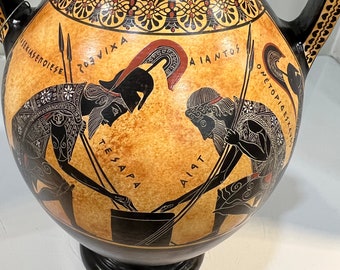 Greek Pottery, Ceramics of Achilles and Ajax~ Playing a board game