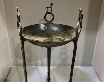 Handmade Bronze Oracle of Delphi Tripod, Greek Mythology Decor