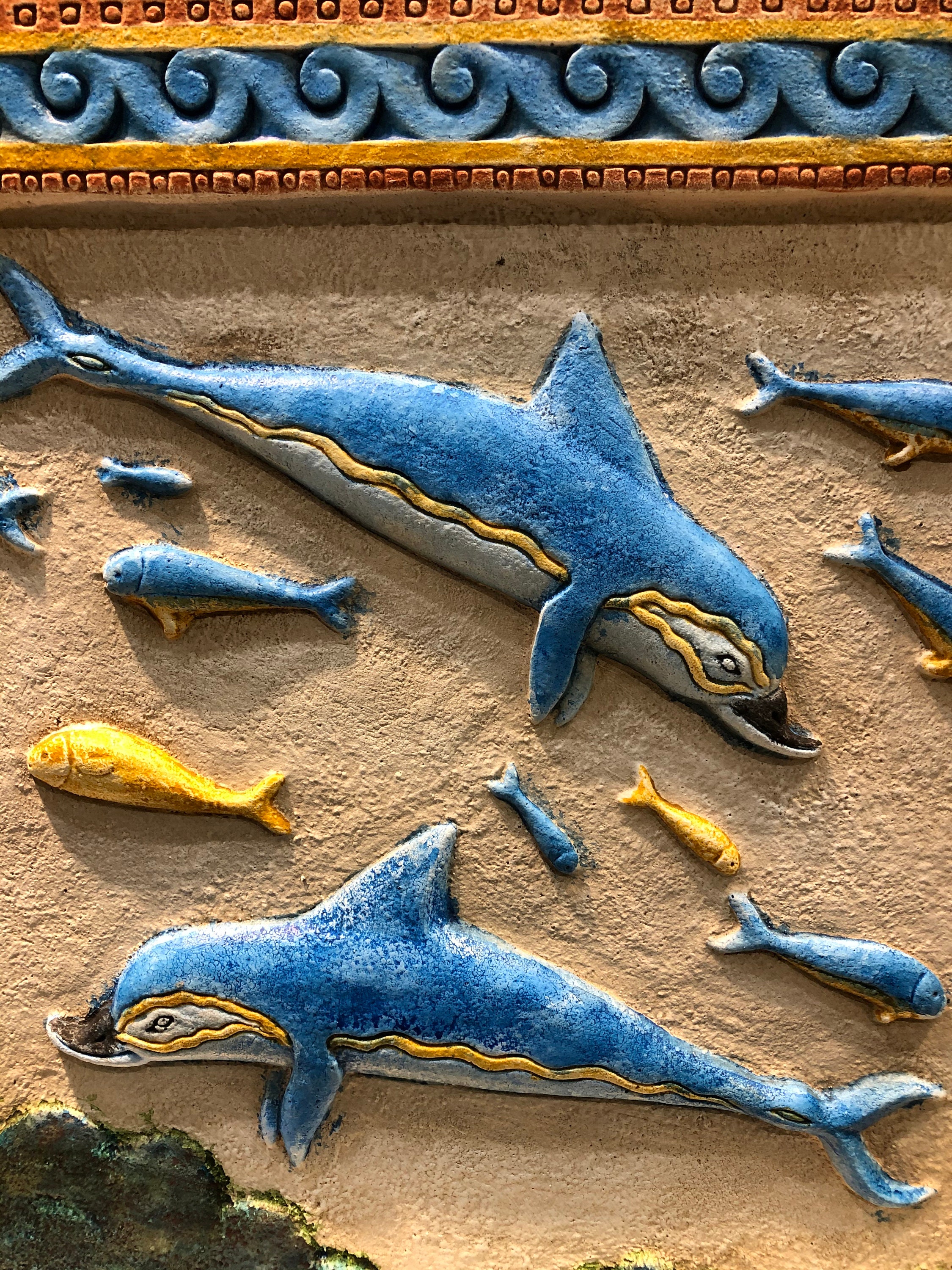 クレタ島のイルカ〜フレスコ画 紀元前1500年 - Etsy 日本