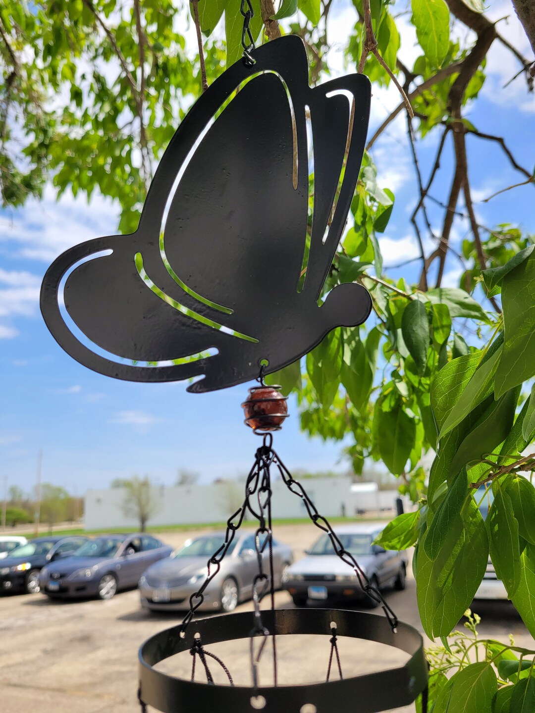 Metal Butterfly Wind Chime for Home Decor and Wall Hanging, Perfect for Indoor and Outdoor Use