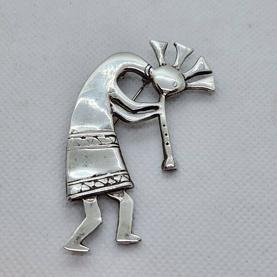 Tremendous Vintage Native American Hopi Handcarved Silver Kokopellis Buckle Tremendous Vintage Native American Hopi Handcarved Silver Kokopellis Buckle