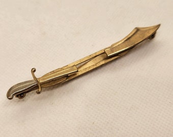 Vintage Anson tie bar, 1950s sword tie clip