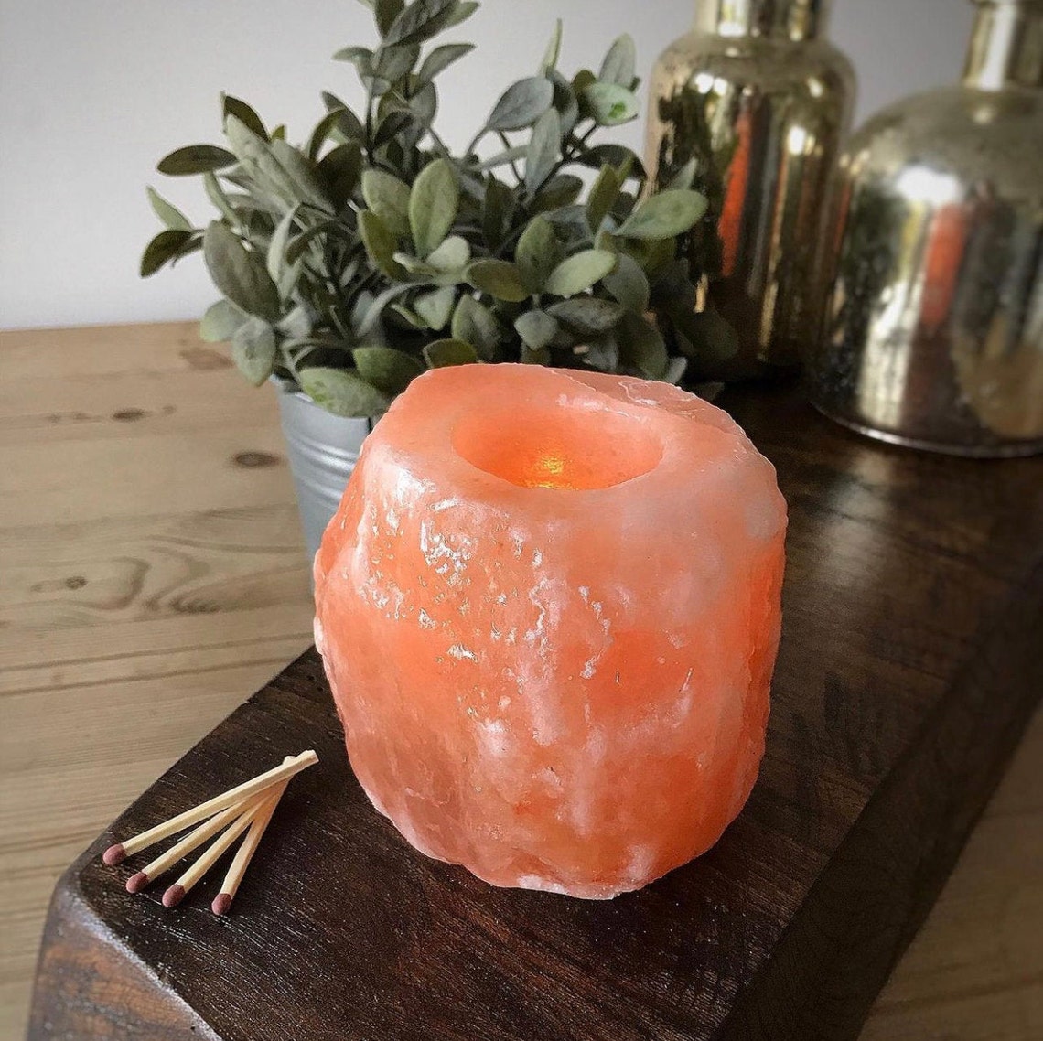 Natural Himalayan Salt Rock TeaLight Holder Etsy