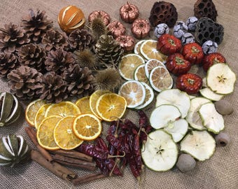 90 Piece Dried Fruit Decor: DIY Christmas Wreath Supplies