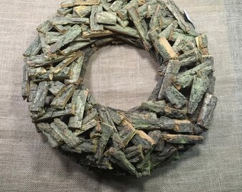 XXL Bark Wreath Centerpiece: Natural Wood Table Decor (47cm)