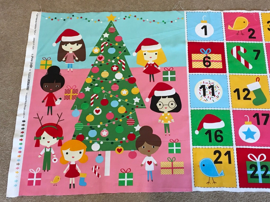 Large Fabric Advent Calendar Panel Sew Your Own Advent Etsy Australia