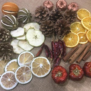 50 Piece Dried Fruit Decor Set: Christmas Wreath & Wedding Autumn Accents