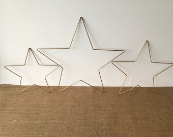 Gold Metal Star Frame: Macrame & Wedding Decor (25-40cm)