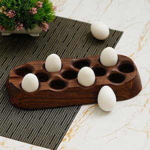 De Wrightwood Indian Rosewood handgemaakte gepersonaliseerde ergonomische eierschaal - 12 eieren