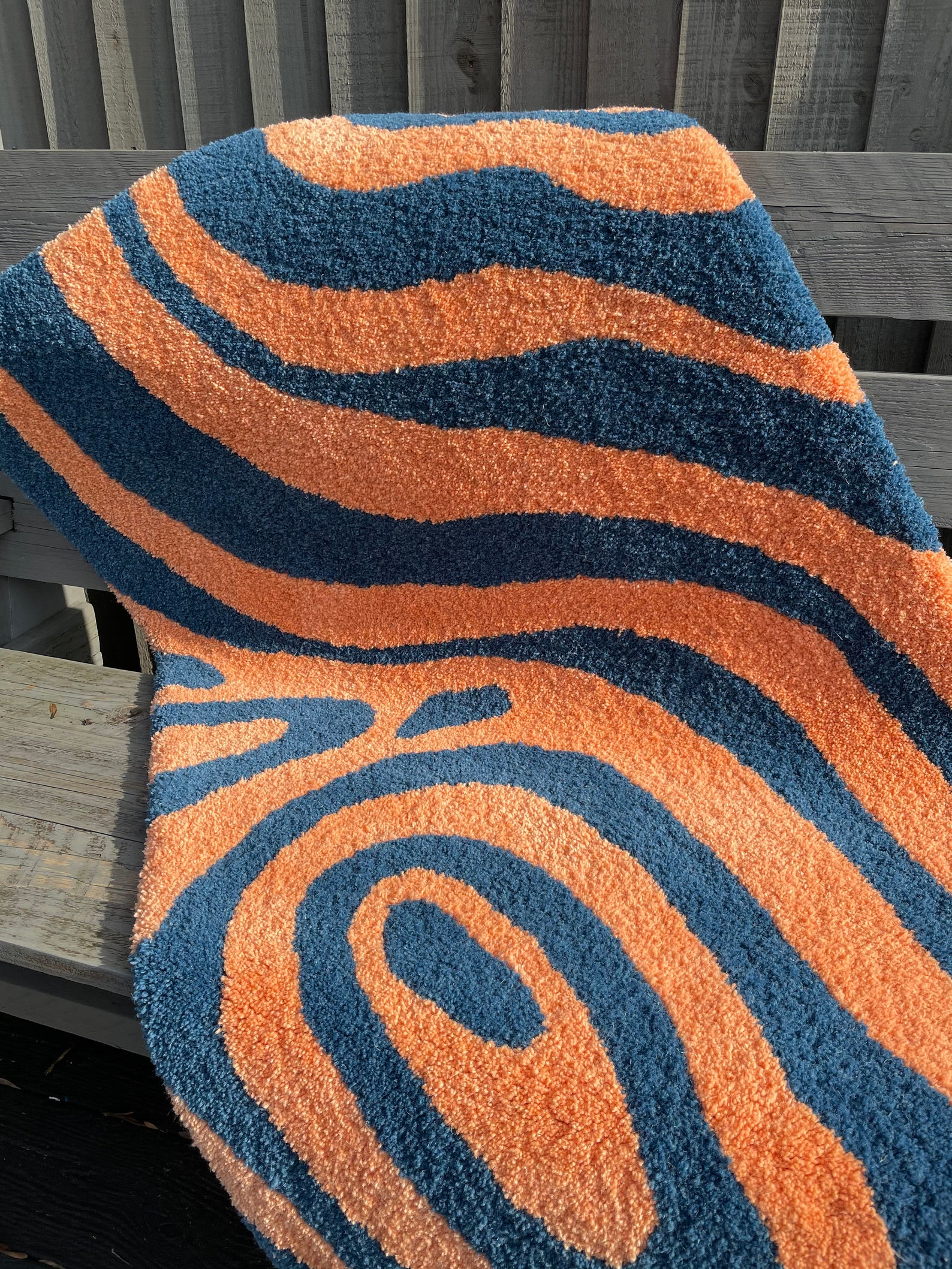 Handmade custom tufted fluffy 100 wool wavy rug made to Etsy