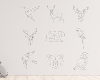 Geometric Animal Svg,Polygonal Svg, Origami Animal Svg ,Animal Drawing Svg, Geometric Deer Svg, Geometric Bear Svg , Bird Svg, Parrot, Owl