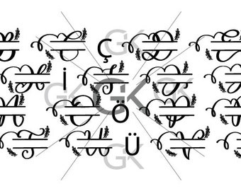 Download Svg Monogram Kk Etsy