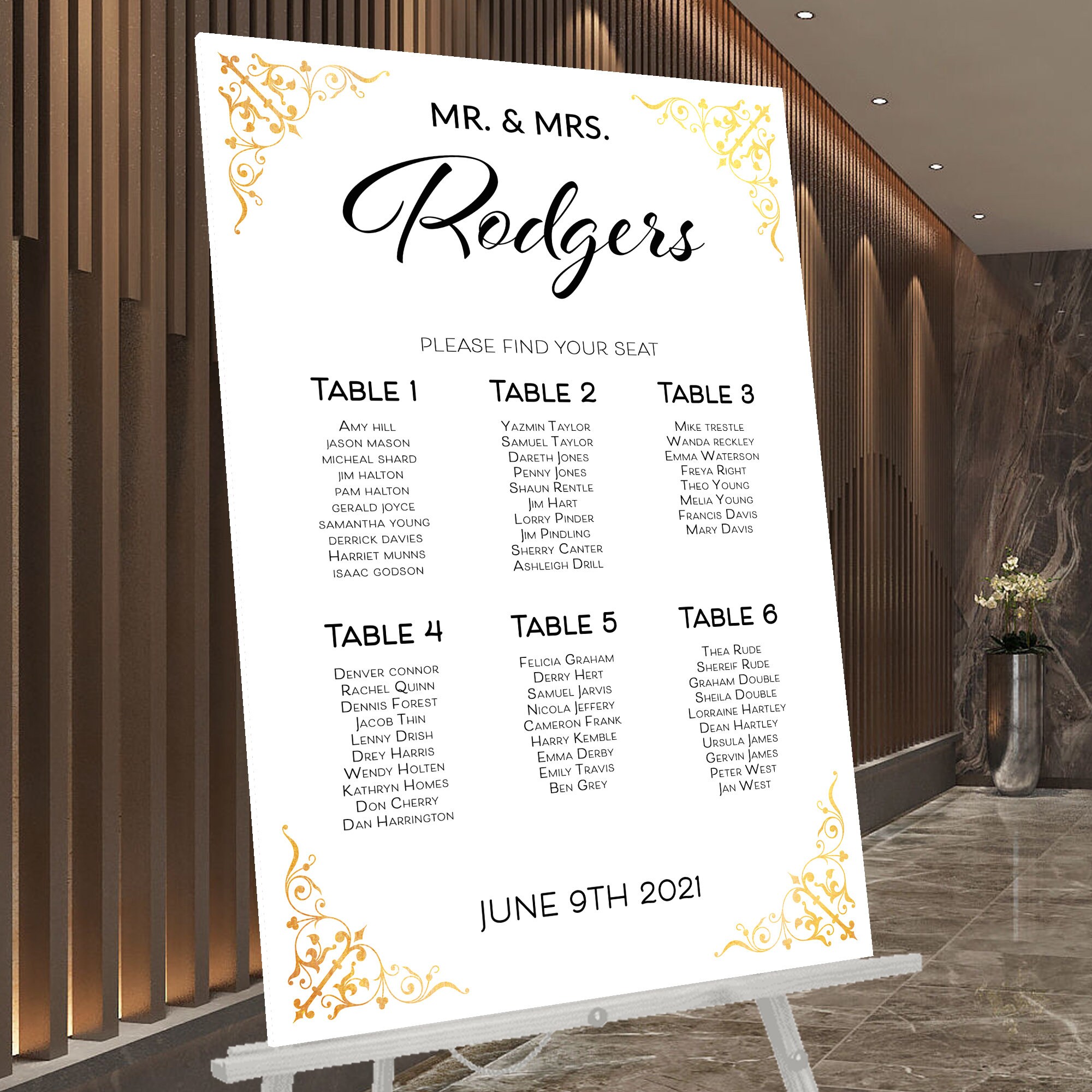 Personalised Wedding Table Plan Seating Chart Seating Plan Etsy