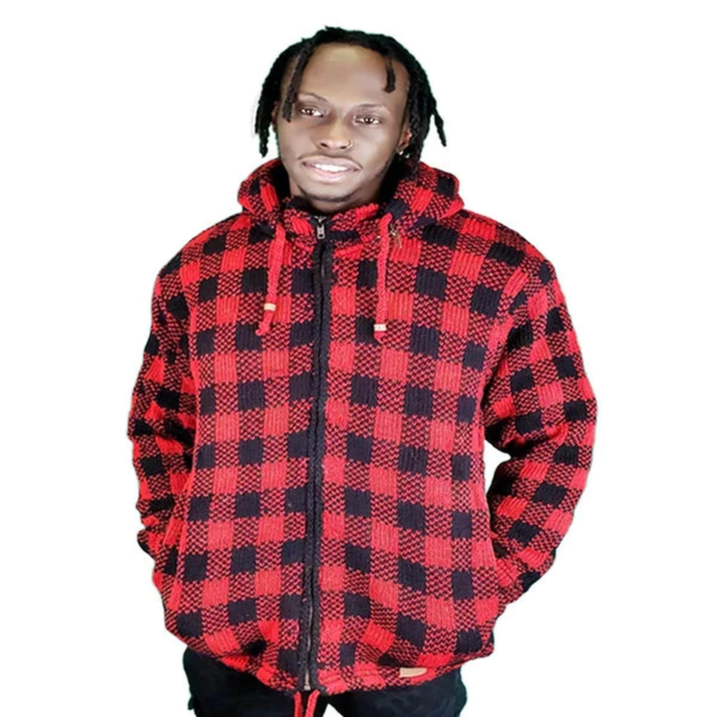 Handmade Wool Buffalo Check Jacket With Zip off Hood - Etsy