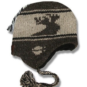 Wool Earflap Hat for Kids. 100% Wool with Fleece Lining. Handmade in Nepal.