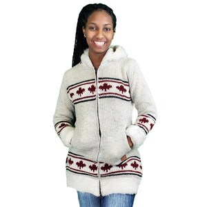 100% Wool Lined Long Jacket With Fun fur for women