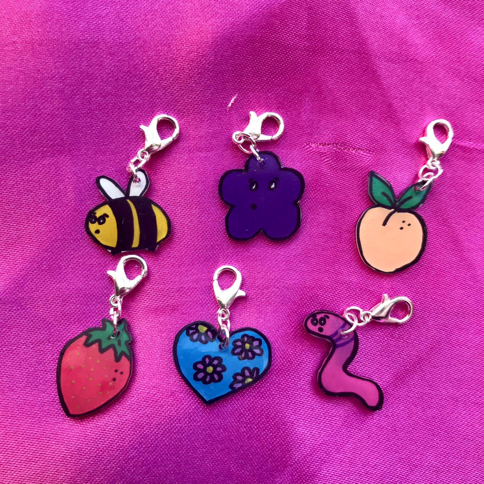 Handmade Shrink Plastic Charm 1PC Choose From Six Funky Etsy