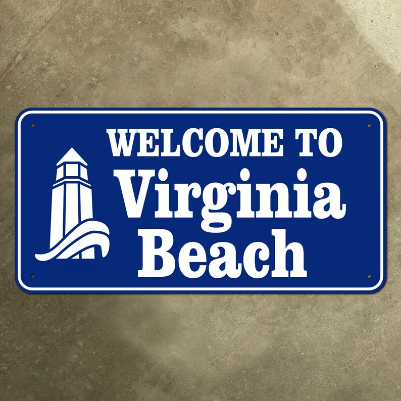 Virginia Beach City Limit Highway Marker Road Sign Etsy