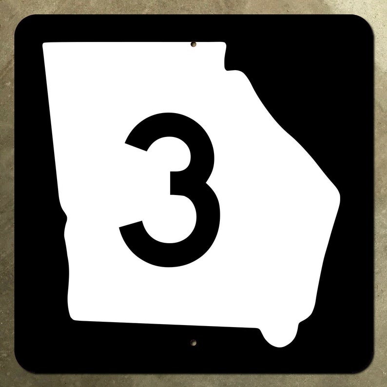 Georgia state route 3 highway marker road sign map 1961 image 1