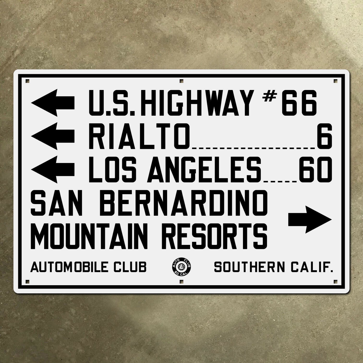 ACSC リアルト ロサンゼルス ハイウェイ標識 サンバーナーディーノ