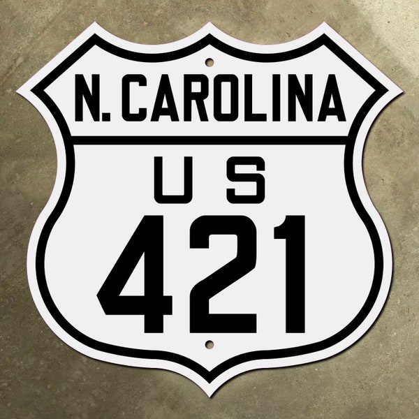 North Carolina US route 421 highway marker road sign 1926 Wilmington
