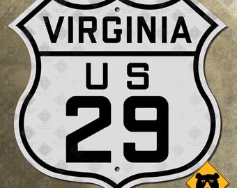 Znak drogowy Virginia US Highway 29, tarcza drogowa, 1926 Lynchburg, Arlington