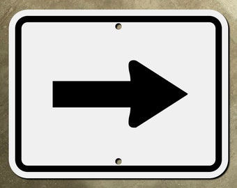 left or right ARROW highway road sign route marker auxiliary supplemental 1948