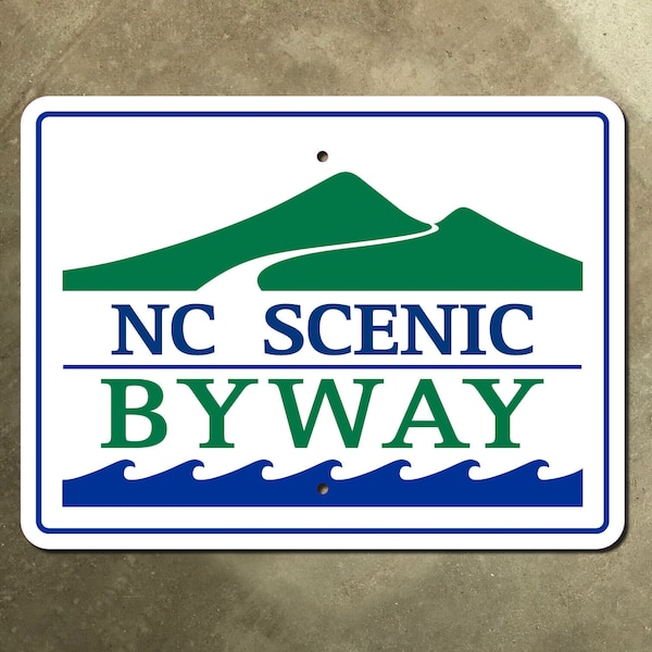 North Carolina Scenic Byway highway 1990 route marker road sign